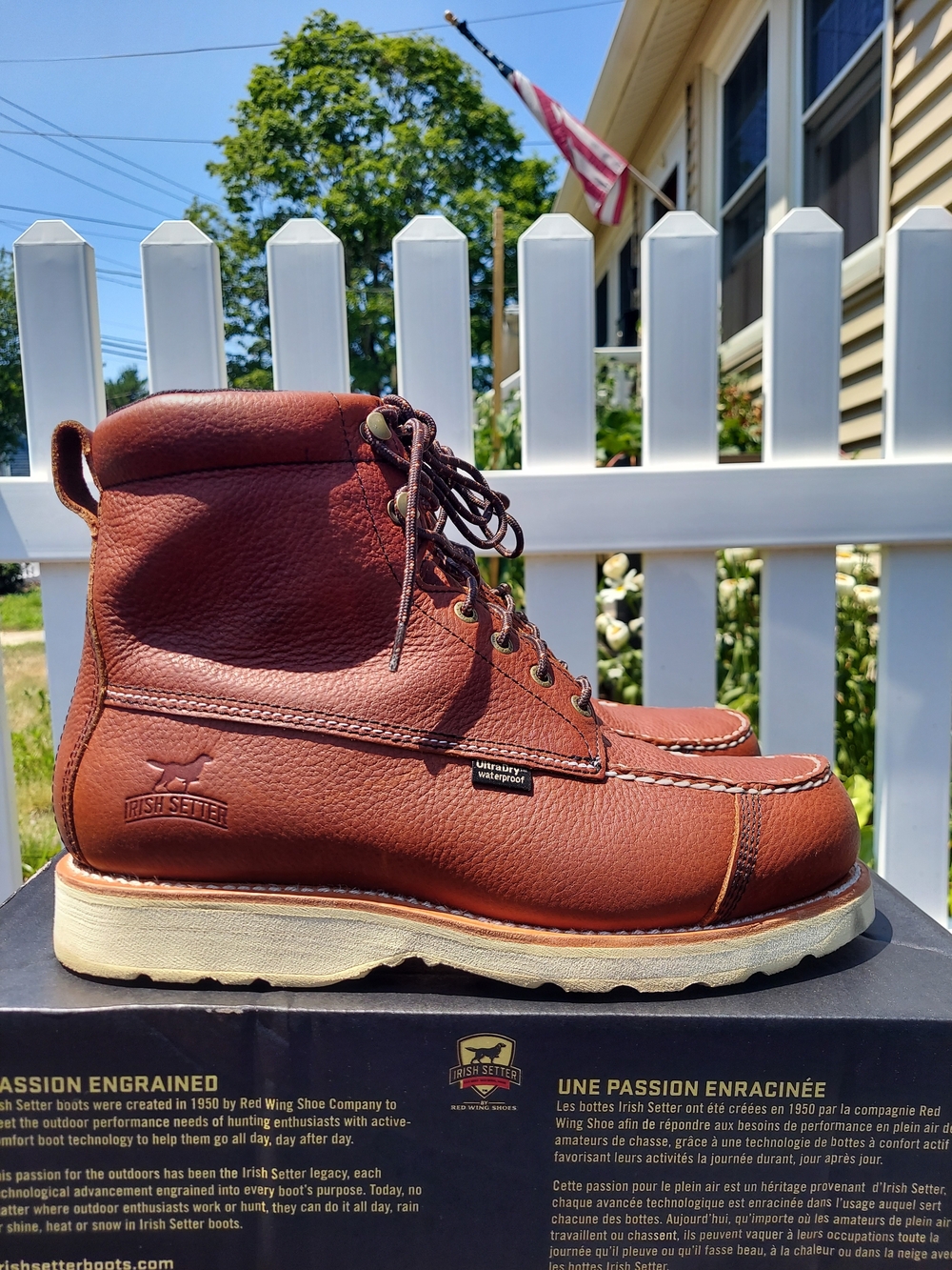 Irish Setter Wingshooter Brown Moc Toe Waterproof Utility Work Boots Men Size 11